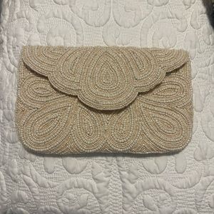 Lulus beaded clutch
